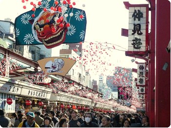 浅草観音仲見世の師走支度